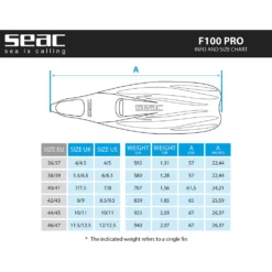 SEAC F100 Pro Fins -Sport Diving Gear seac f100 pro fins 4