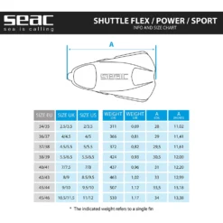 SEAC Shuttle Flex Fins -Sport Diving Gear seac shuttle flex fins 8